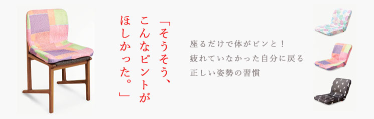 座るだけで体がピンと/ピント